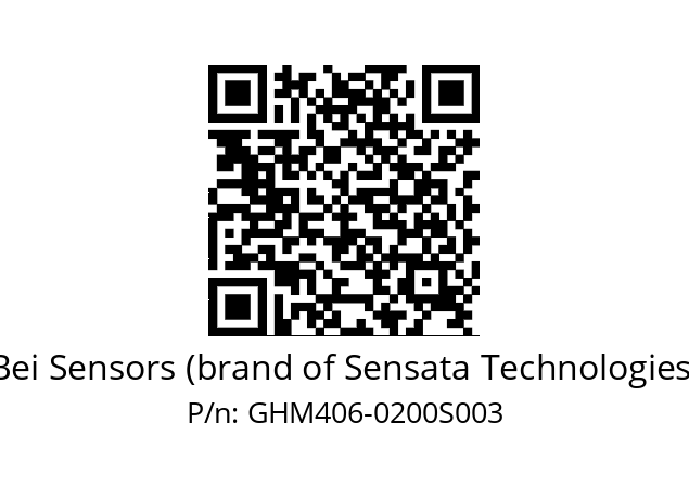  GHM4S06//9G59//00200//G3R020//----8W Bei Sensors (brand of Sensata Technologies) GHM406-0200S003