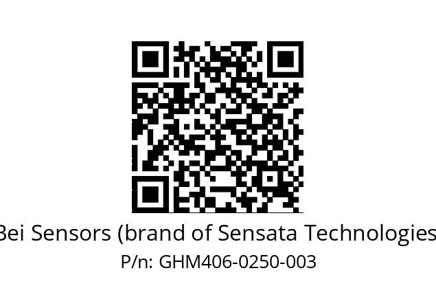  GHM4_06//2G29//00250//G3R005// Bei Sensors (brand of Sensata Technologies) GHM406-0250-003