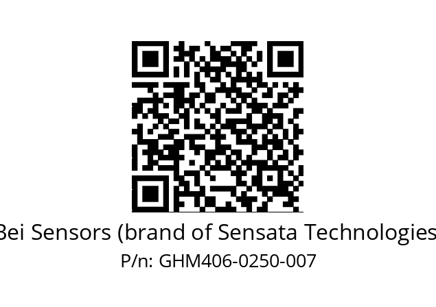  GHM4_06//5G5A//00250//G3A005// Bei Sensors (brand of Sensata Technologies) GHM406-0250-007