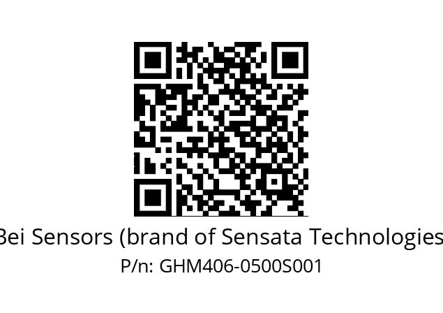  GHM4S06//9G52//00500//G3A005/23/01251B Bei Sensors (brand of Sensata Technologies) GHM406-0500S001