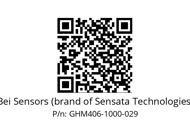  GHM4_06//2G29//01000//G3R020// Bei Sensors (brand of Sensata Technologies) GHM406-1000-029