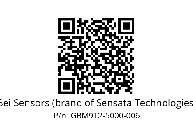  GBM9_12//2G29//05000//G6R// Bei Sensors (brand of Sensata Technologies) GBM912-5000-006