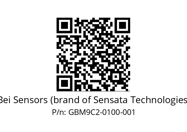  GBM9_C2//3G39//00100//G6R// Bei Sensors (brand of Sensata Technologies) GBM9C2-0100-001