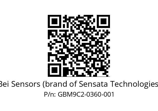  GBM9_C2//3G39//00360//G6R// Bei Sensors (brand of Sensata Technologies) GBM9C2-0360-001