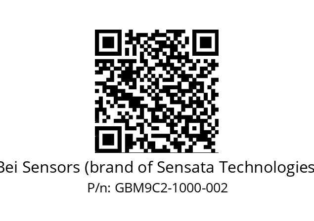  GBM9_C2//5G59//01000//G6R// Bei Sensors (brand of Sensata Technologies) GBM9C2-1000-002