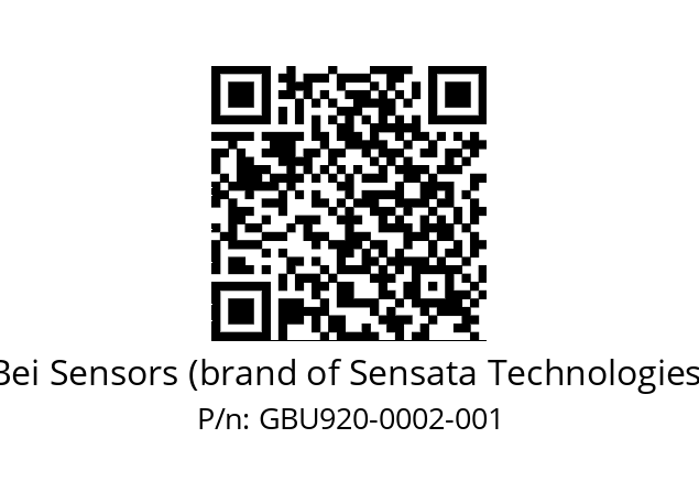  GBU9_20//5GTN//00002//G6R//U0DA-- Bei Sensors (brand of Sensata Technologies) GBU920-0002-001