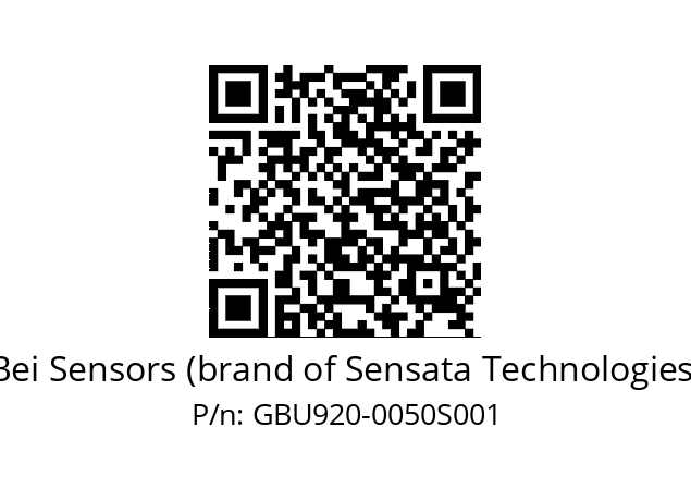  GBU9S20/02/5G59//00050//G6R//U0DA-- Bei Sensors (brand of Sensata Technologies) GBU920-0050S001