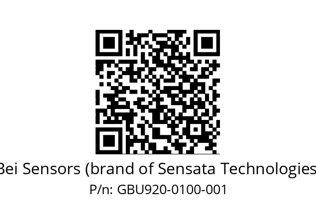  GBU9_20//5GT9//00100//G6R//U0DA-- Bei Sensors (brand of Sensata Technologies) GBU920-0100-001