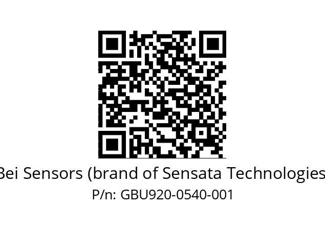  GBU9_20//3G39//00540//G6R//U0---- Bei Sensors (brand of Sensata Technologies) GBU920-0540-001