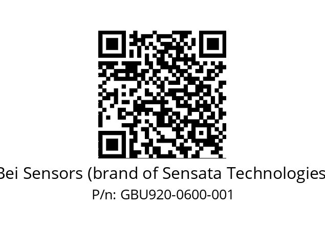  GBU9_20//3G39//00600//G6R//U0---- Bei Sensors (brand of Sensata Technologies) GBU920-0600-001