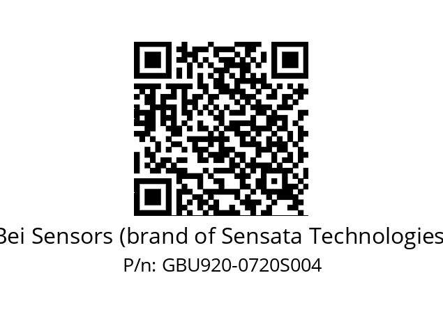  GBU9S20/0U/3G39//00720//G3R020//U0D4-- Bei Sensors (brand of Sensata Technologies) GBU920-0720S004