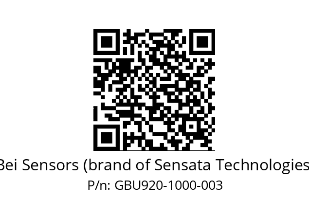  GBU9_20//5G59//01000//G3R050//U0D4-- Bei Sensors (brand of Sensata Technologies) GBU920-1000-003