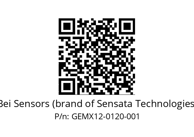  GEMX_12//5G59//00120//GPA030// Bei Sensors (brand of Sensata Technologies) GEMX12-0120-001