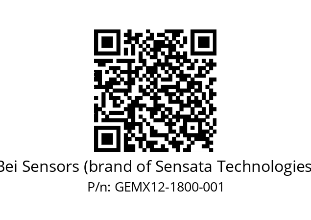  GEMX_12//5G59//01800//GPA120// Bei Sensors (brand of Sensata Technologies) GEMX12-1800-001