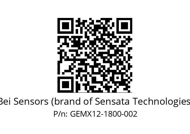  GEMX_12//5GT9//01800//GPA200// Bei Sensors (brand of Sensata Technologies) GEMX12-1800-002