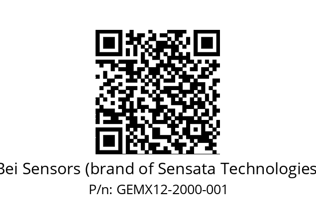  GEMX_12//5GT9//02000//GPA400// Bei Sensors (brand of Sensata Technologies) GEMX12-2000-001