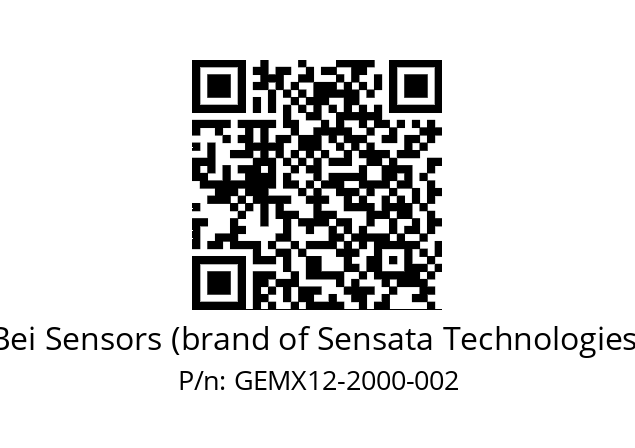  GEMX_12//5G59//02000//GPA400// Bei Sensors (brand of Sensata Technologies) GEMX12-2000-002