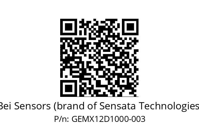  GEMX_12//5G59//10000//GPA150// Bei Sensors (brand of Sensata Technologies) GEMX12D1000-003