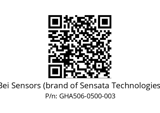  GHA5_06//5G59//00500//G3R020// Bei Sensors (brand of Sensata Technologies) GHA506-0500-003