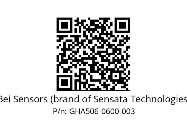  GHA5_06//5G59//00600//G3R020// Bei Sensors (brand of Sensata Technologies) GHA506-0600-003