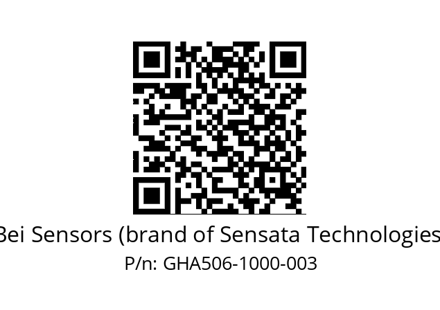  GHA5_06//2G29//01000//G6A// Bei Sensors (brand of Sensata Technologies) GHA506-1000-003