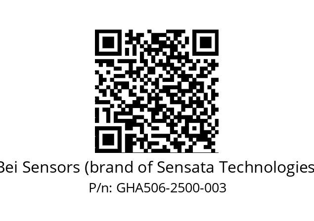  GHA5_06//5G59//02500//G3R020// Bei Sensors (brand of Sensata Technologies) GHA506-2500-003