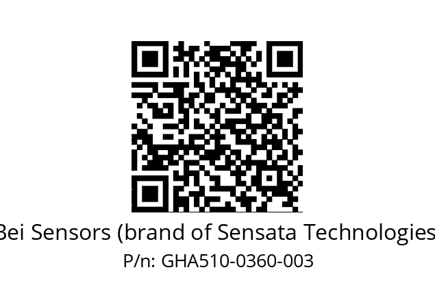  GHA5_10//5G59//00360//G3A050// Bei Sensors (brand of Sensata Technologies) GHA510-0360-003