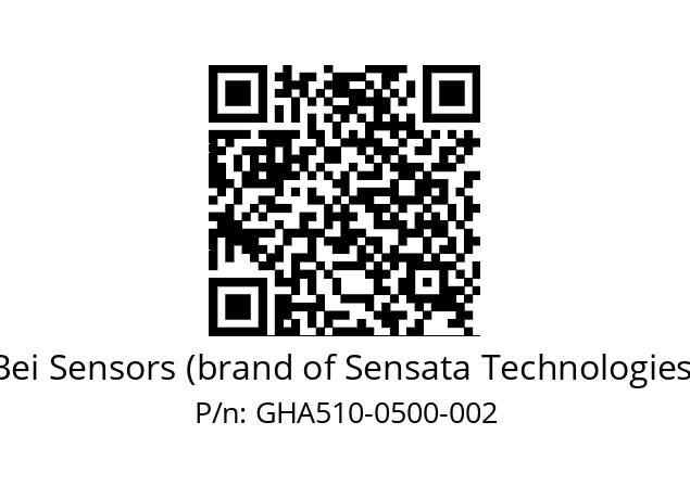  GHA5_10//2G29//00500//G6R// Bei Sensors (brand of Sensata Technologies) GHA510-0500-002