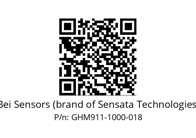  GHM9_11//5GT5//01000//G5R//--07-- Bei Sensors (brand of Sensata Technologies) GHM911-1000-018