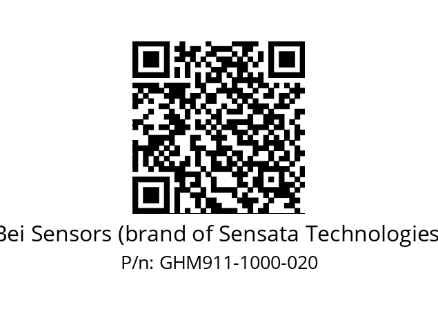  GHM9_11//5G57//01000//G6A//--07-- Bei Sensors (brand of Sensata Technologies) GHM911-1000-020