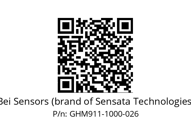  GHM9_11//PG59//01000//GPR020//--07-- Bei Sensors (brand of Sensata Technologies) GHM911-1000-026