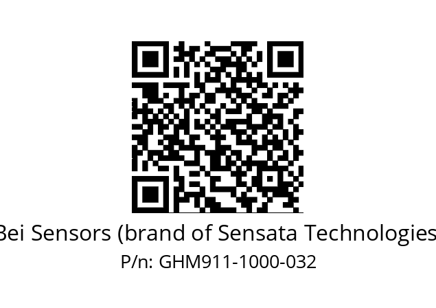  GHM9_11//PG58//01000//GJR//C007-- Bei Sensors (brand of Sensata Technologies) GHM911-1000-032