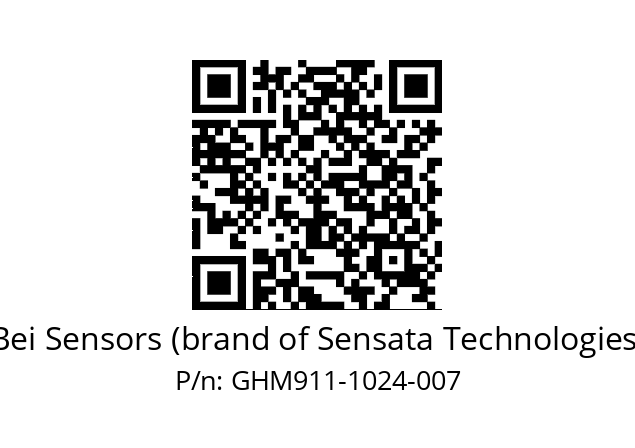  GHM9_11//3G39//01024//G6R//--07-- Bei Sensors (brand of Sensata Technologies) GHM911-1024-007