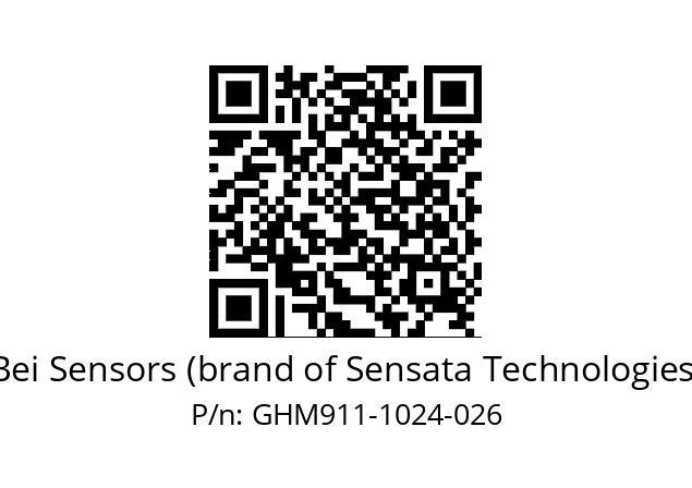  GHM9_11//3G37//01024//G6A//--07-- Bei Sensors (brand of Sensata Technologies) GHM911-1024-026