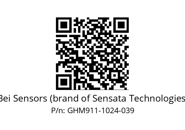  GHM9_11//2G29//01024//G3R020//--07-- Bei Sensors (brand of Sensata Technologies) GHM911-1024-039