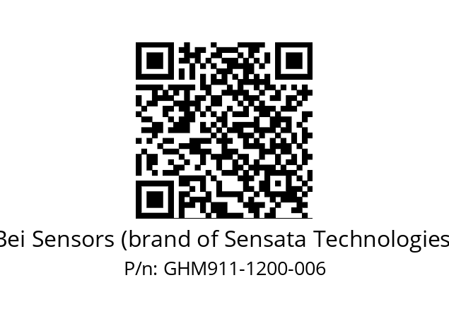  GHM9_11//5G29//01200//GBR//--07-- Bei Sensors (brand of Sensata Technologies) GHM911-1200-006