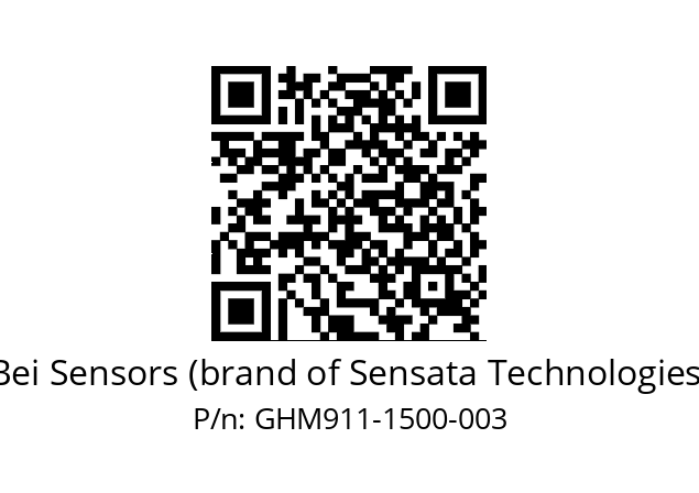  GHM9_11//2G29//01500//G6R//--07-- Bei Sensors (brand of Sensata Technologies) GHM911-1500-003