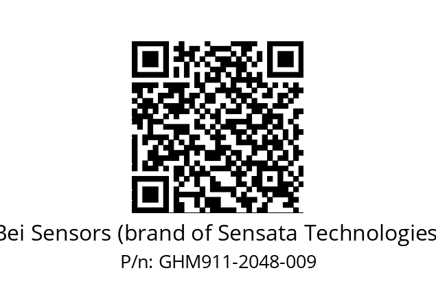  GHM9_11//5G59//02048//GBR//--07-- Bei Sensors (brand of Sensata Technologies) GHM911-2048-009