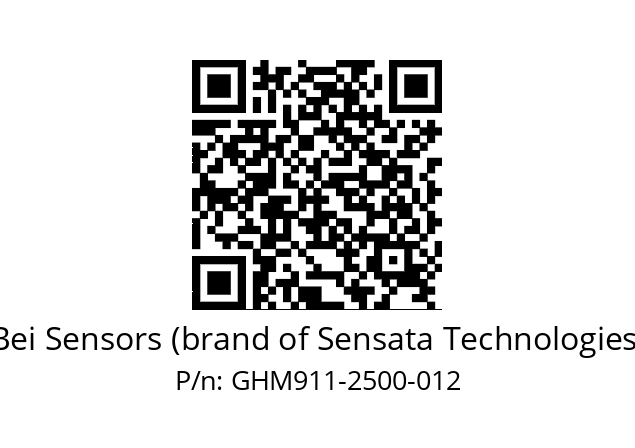  GHM9_11//5G59//02500//GBR//--07-- Bei Sensors (brand of Sensata Technologies) GHM911-2500-012