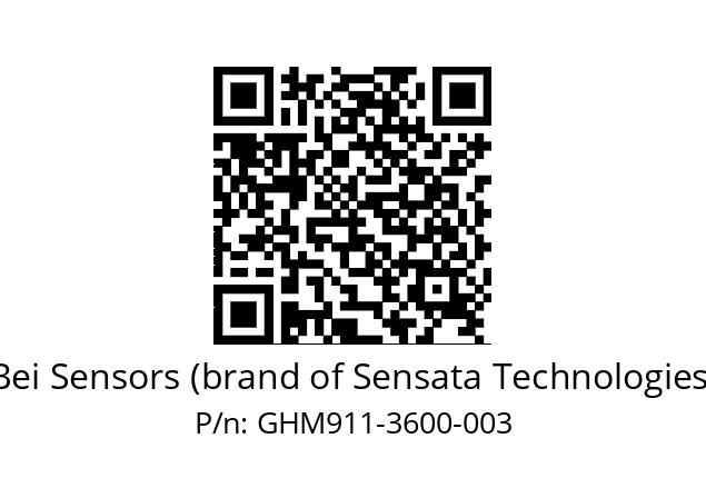  GHM9_11//5G59//03600//G3R020//--07-- Bei Sensors (brand of Sensata Technologies) GHM911-3600-003