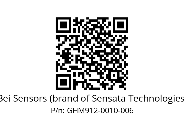  GHM9_12//5G5A//00010//G3R020// Bei Sensors (brand of Sensata Technologies) GHM912-0010-006