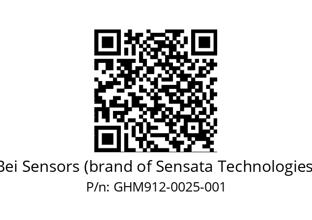  GHM9_12//5G57//00025//G3A020// Bei Sensors (brand of Sensata Technologies) GHM912-0025-001