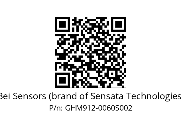  GHM9S12/0G/5G57//00060//G6A// Bei Sensors (brand of Sensata Technologies) GHM912-0060S002