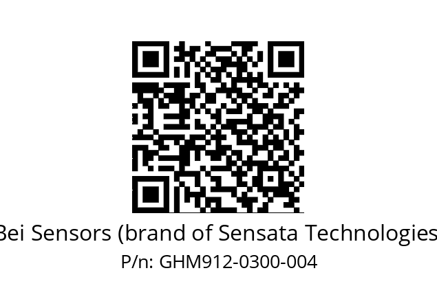  GHM9_12//5G5A//00300//G6R// Bei Sensors (brand of Sensata Technologies) GHM912-0300-004