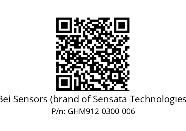  GHM9_12//5G59//00300//G3A020// Bei Sensors (brand of Sensata Technologies) GHM912-0300-006