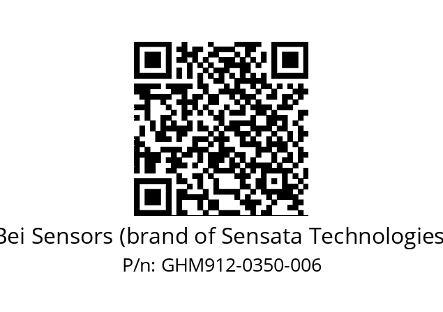  GHM9_12//5G57//00350//G3R020// Bei Sensors (brand of Sensata Technologies) GHM912-0350-006