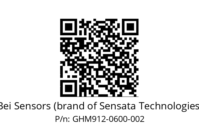  GHM9_12//3G39//00600//G6R// Bei Sensors (brand of Sensata Technologies) GHM912-0600-002