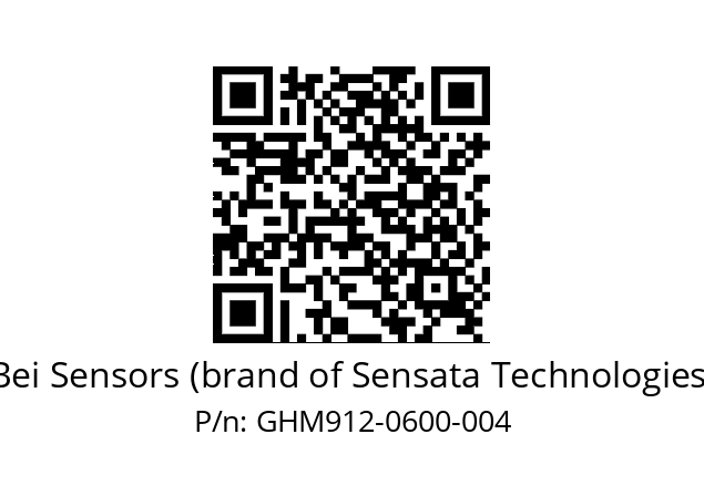  GHM9_12//5G57//00600//G6R// Bei Sensors (brand of Sensata Technologies) GHM912-0600-004