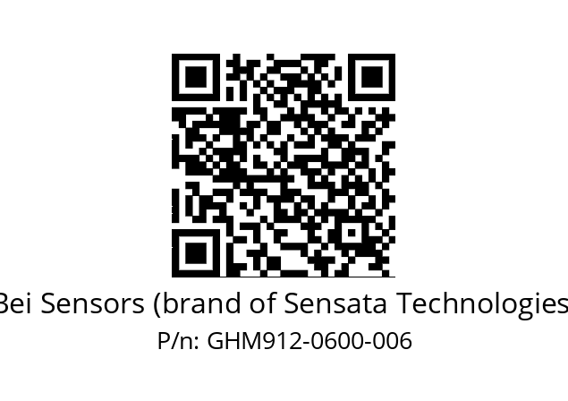  GHM9_12//5GT9//00600//G6R// Bei Sensors (brand of Sensata Technologies) GHM912-0600-006