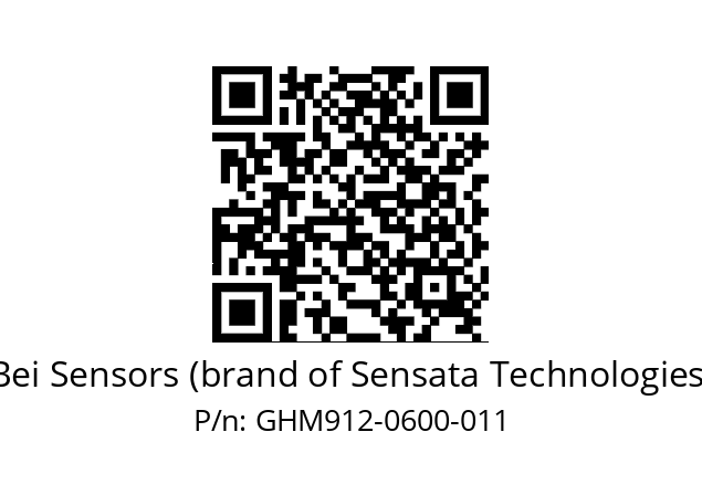  GHM9_12//5G59//00600//G3R020// Bei Sensors (brand of Sensata Technologies) GHM912-0600-011